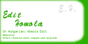 edit homola business card